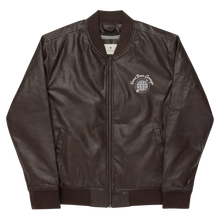 Load image into Gallery viewer, Never Been Average Leather Bomber Jacket Black/Brown