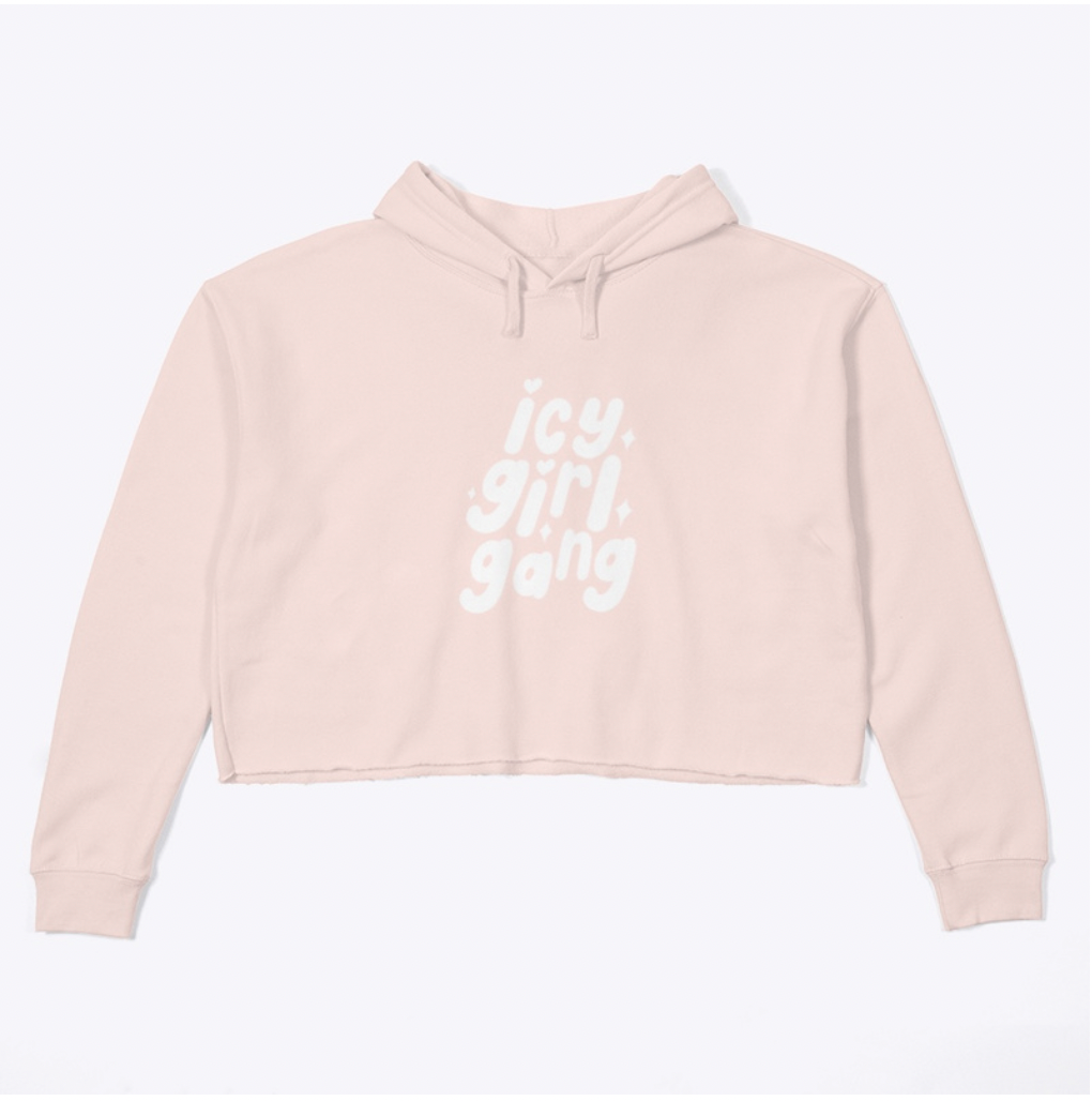 ICY GIRL GANG Crop Hoodie